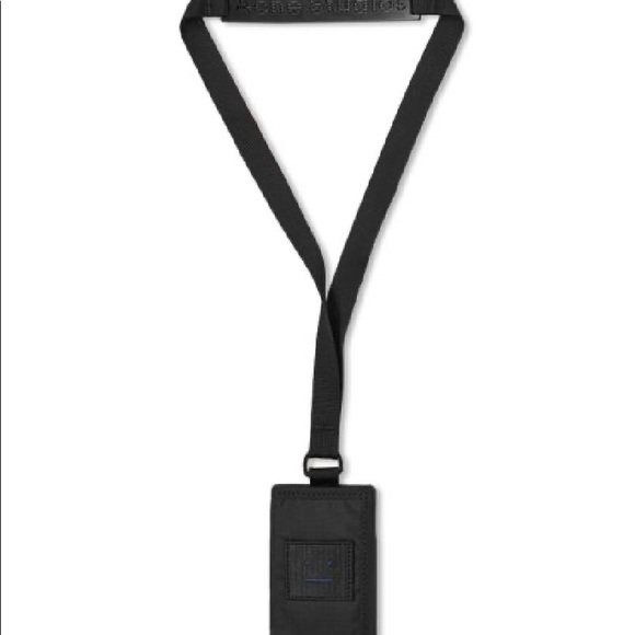 Acne Studios Andreas Face Logo Ripstop Key Holder - Picture 1 of 8